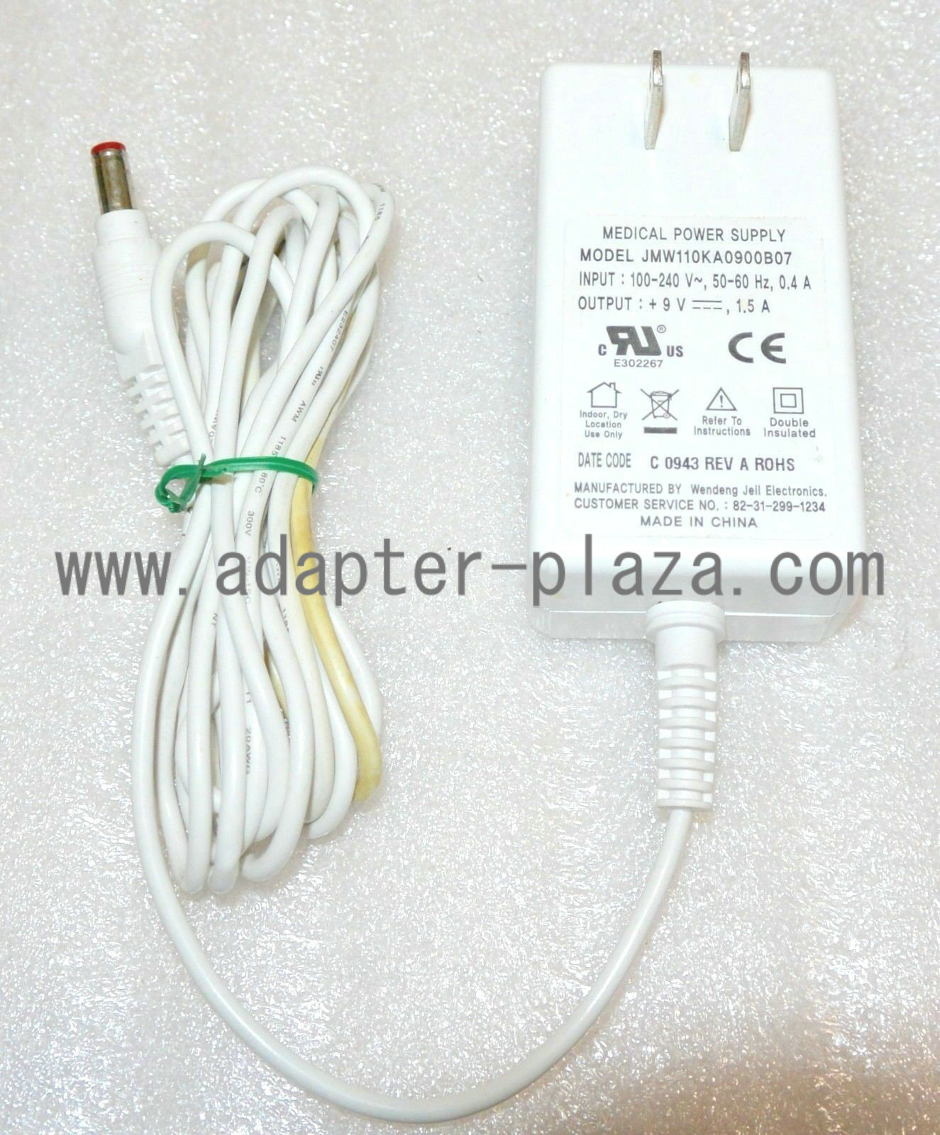 New AULT JMW110KA0900B07 Medical Power Supply 9v 1.5A AC ADAPTER - Click Image to Close